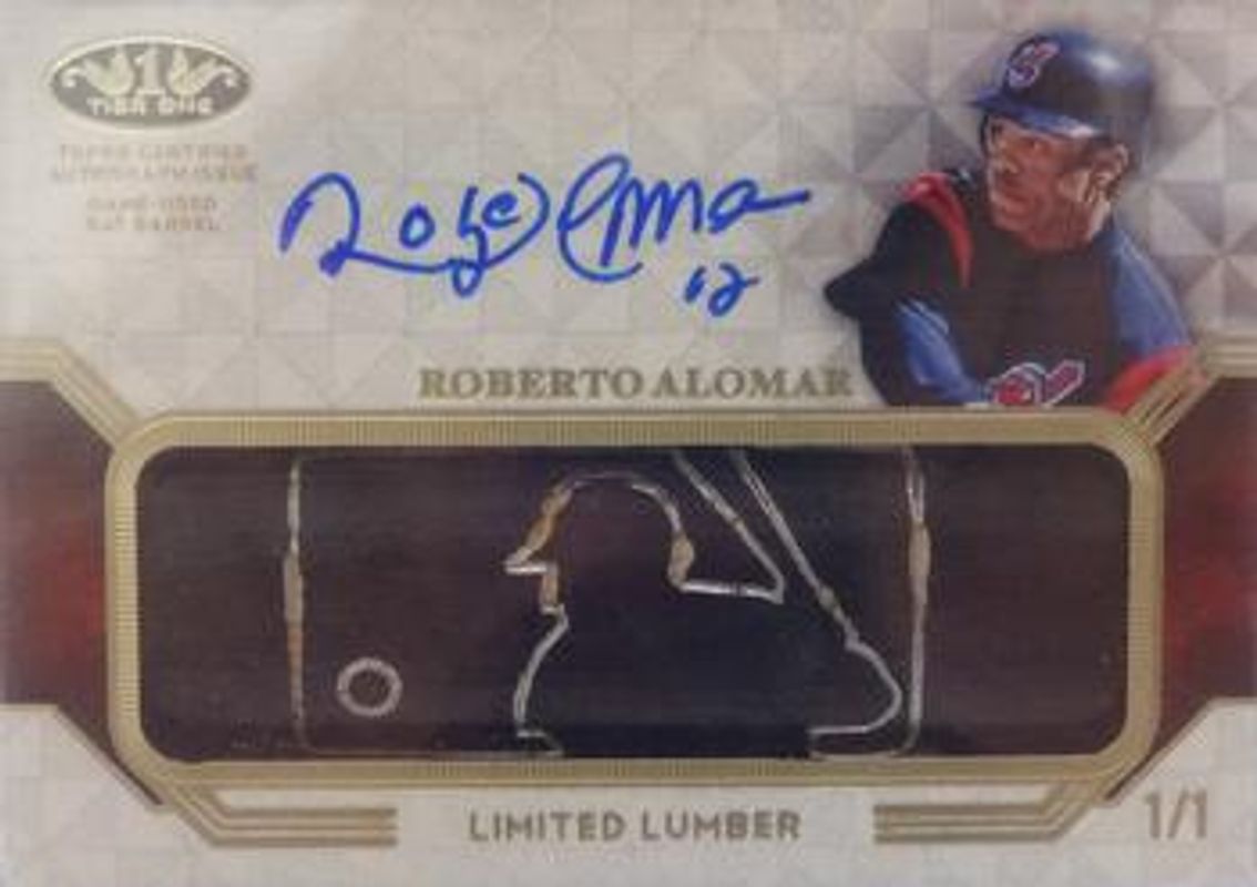Roberto Alomar 2018 Topps Tier One #TALL-RA Tier One Autographed Limited Lumber /1 RAW