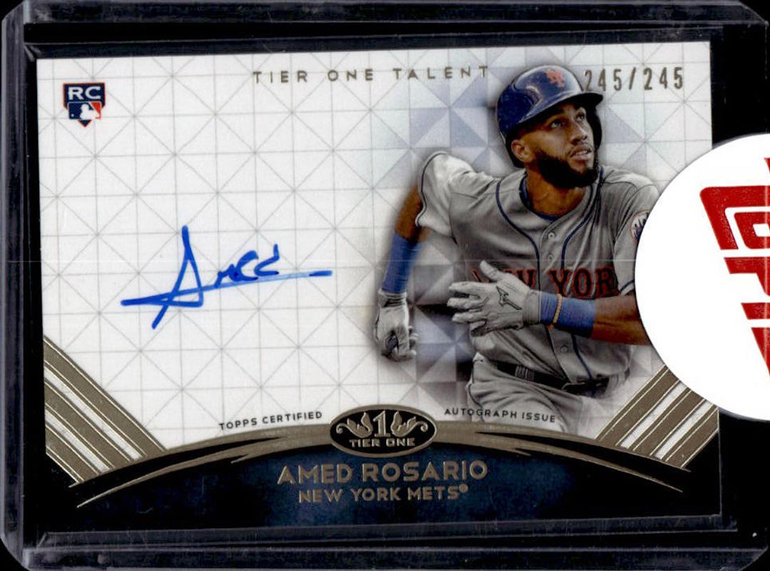 Amed Rosario 2018 Topps Tier One #TTA-AMR Tier One Talent Autographs /80 Rookie RAW