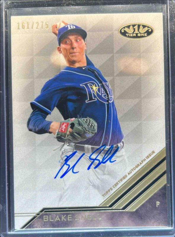 Blake Snell 2018 Topps Tier One #BA-BSN Break Out Autographs /275 RAW