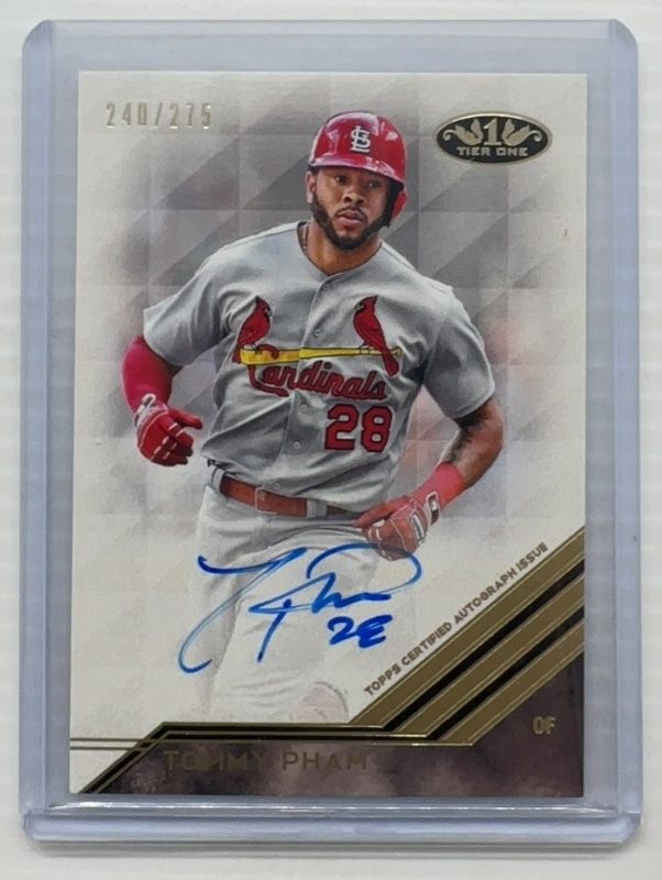 Tommy Pham 2018 Topps Tier One #BA-TP Break Out Autographs /275 RAW