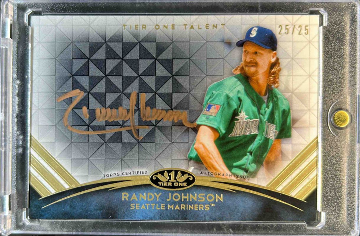 Randy Johnson 2018 Topps Tier One #TTA-RJ Tier One Talent Autographs Bronze Ink /25 RAW