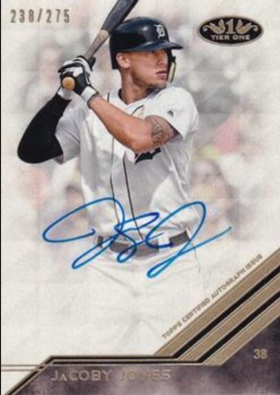 JaCoby Jones 2018 Topps Tier One #BA-JJ Break Out Autographs /275 RAW