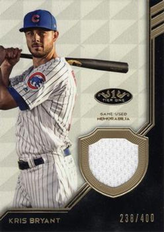 Kris Bryant 2018 Topps Tier One #T1R-KB Tier One Relics /335 RAW