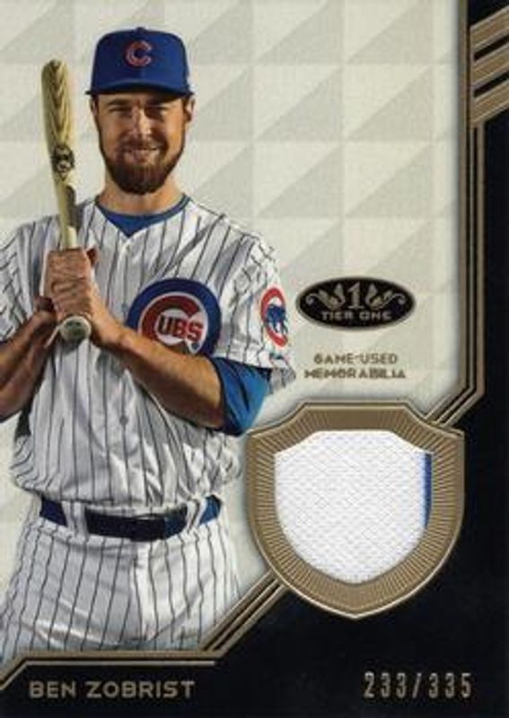 Ben Zobrist 2018 Topps Tier One #T1R-BZ Tier One Relics /335 RAW