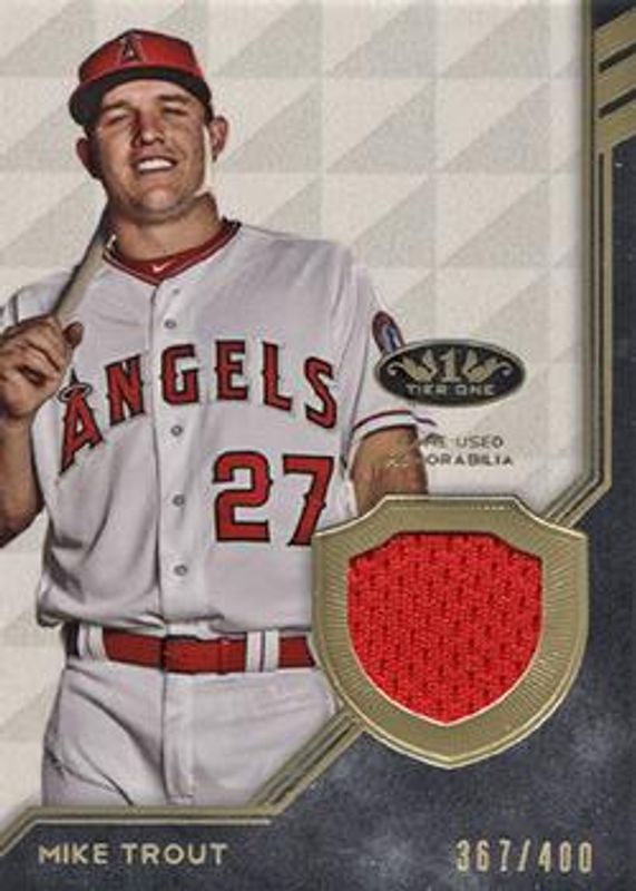 Mike Trout 2018 Topps Tier One #T1R-MT Tier One Relics /335 RAW