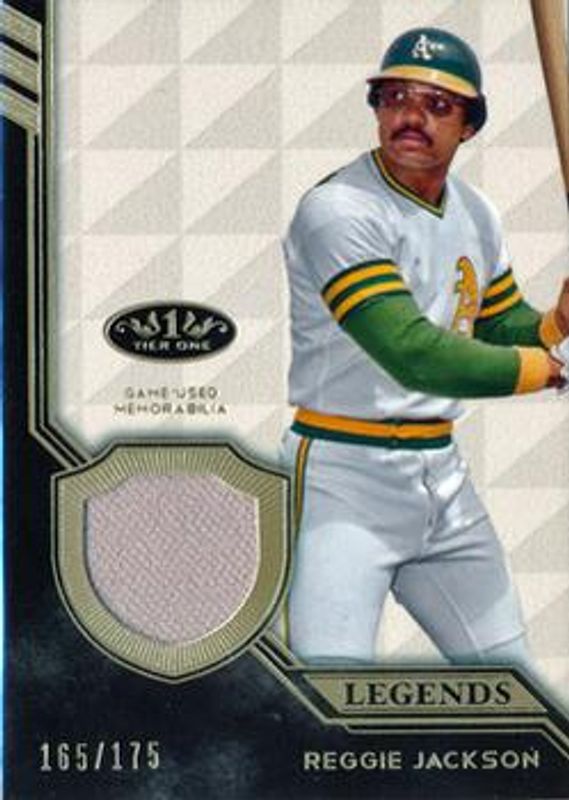 Reggie Jackson 2018 Topps Tier One #T1RL-RJ Tier One Legends Relics /175 RAW