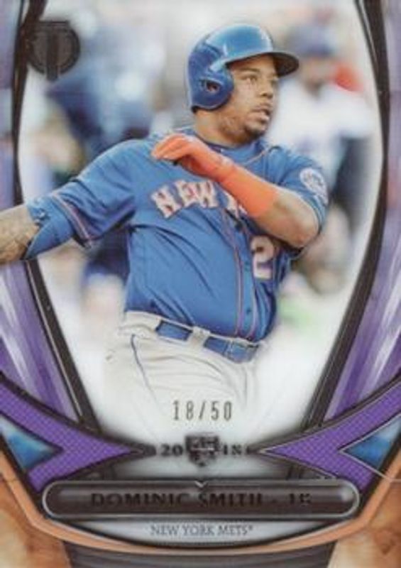 Dominic Smith 2018 Topps Tribute #18R-7 2018 Rookies - Purple /50 RAW