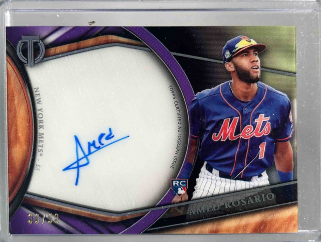 Amed Rosario 2018 Topps Tribute #TA-ARO Autographs - Purple /50 Rookie RAW