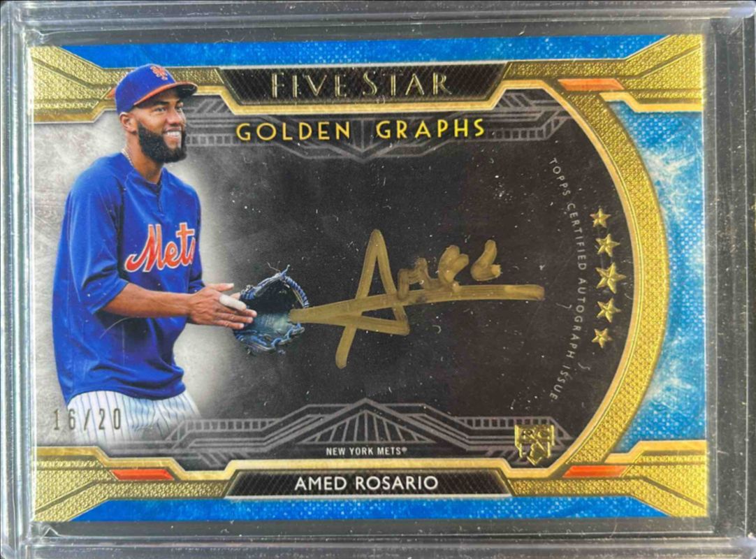 Amed Rosario 2018 Topps Five Star #FGG-AR Golden Graphs - Blue /20 Rookie RAW