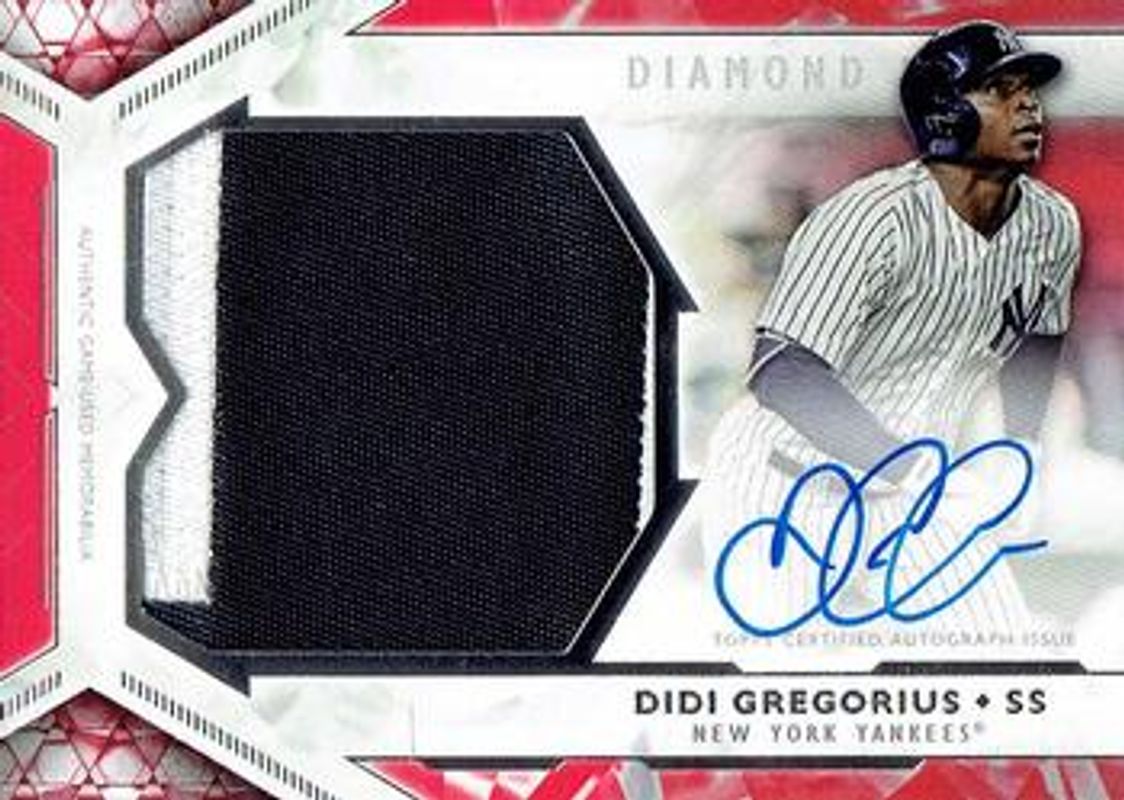 Didi Gregorius 2018 Topps Diamond Icons #AJPA-DG Autographed Authenticated Jumbo Patches - Red /5 RAW
