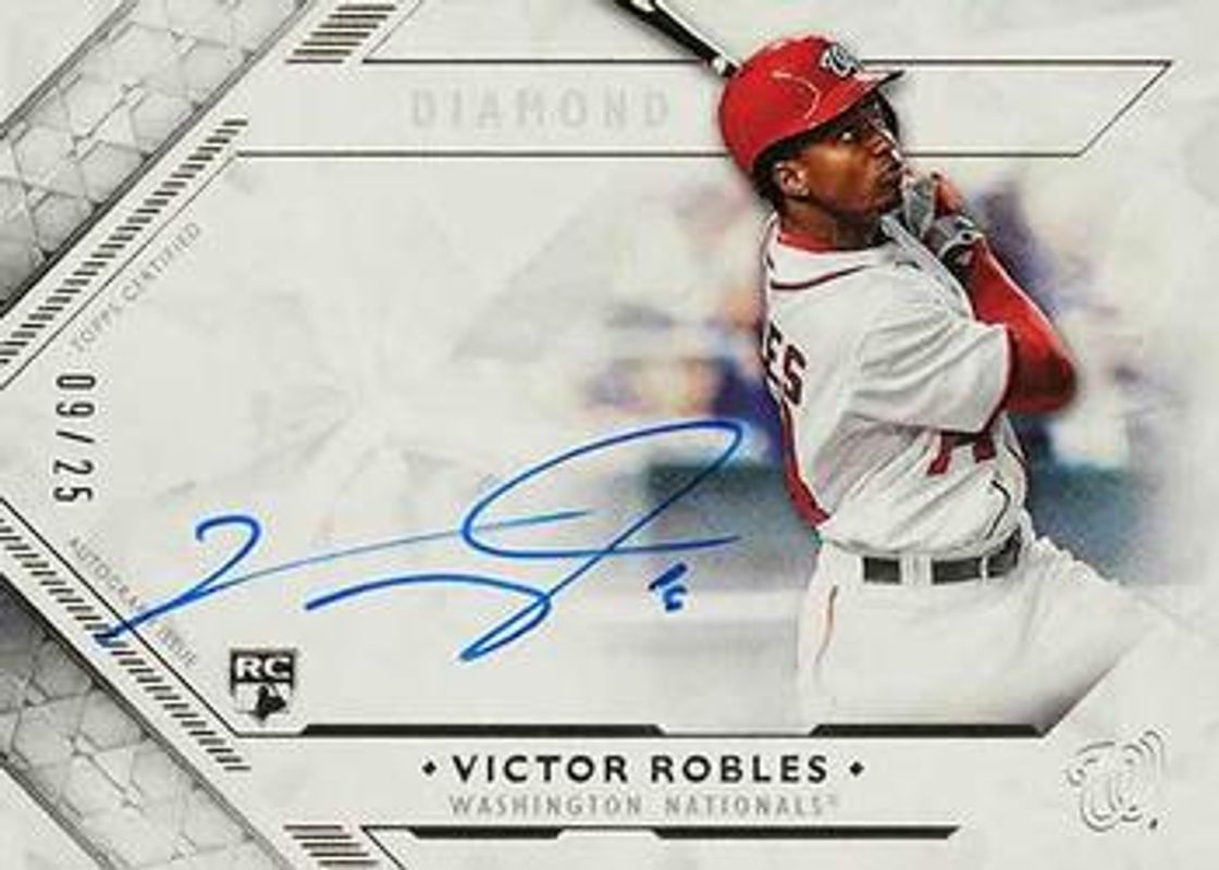 Victor Robles 2018 Topps Diamond Icons #DA-VR Diamond Autographs /25 Rookie RAW