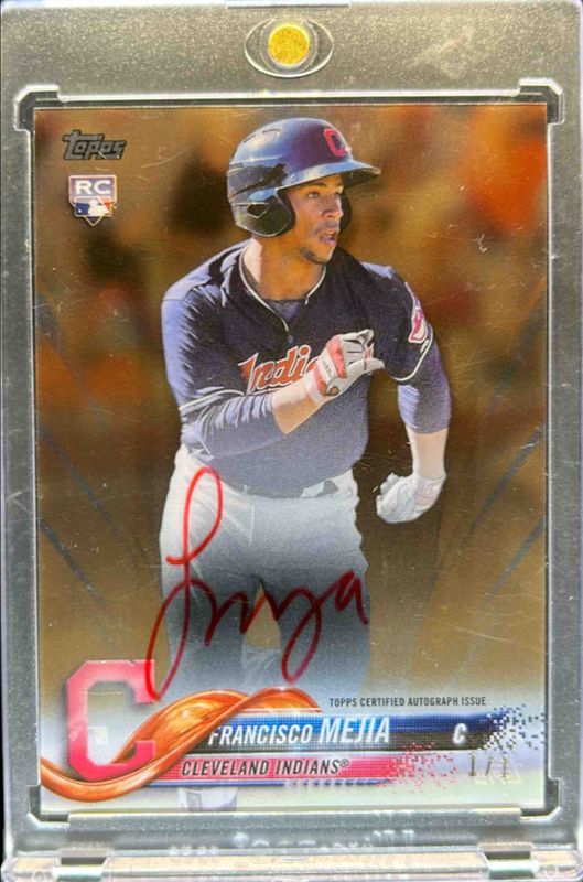 Francisco Mejia 2018 Clearly Authentic #CAA-FM Gold /1 Rookie RAW