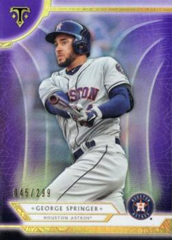 George Springer 2018 Topps Triple Threads #91 Amethyst /299 RAW