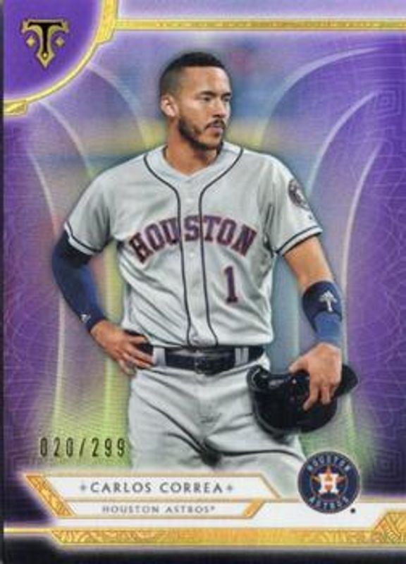 Carlos Correa 2018 Topps Triple Threads #14 Amethyst /299 RAW
