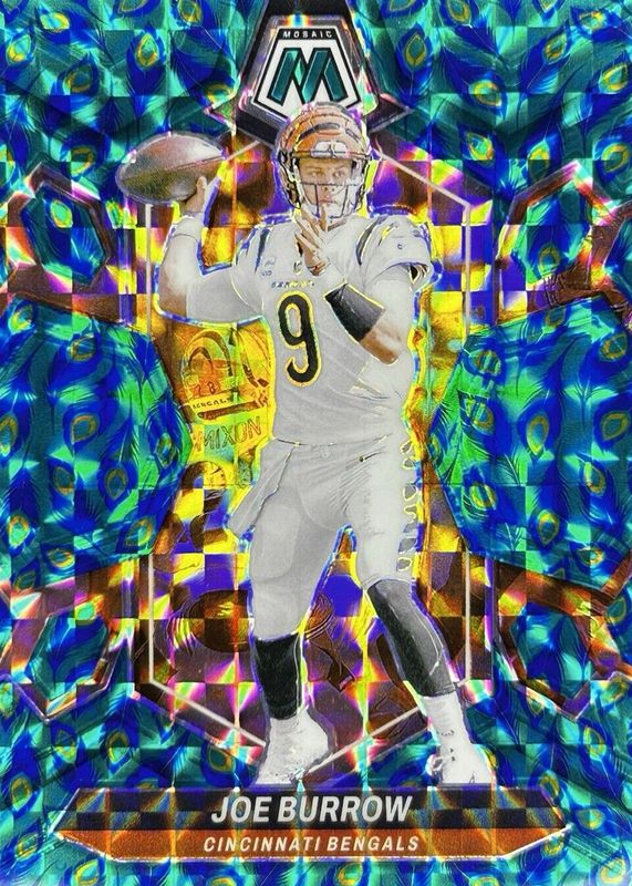 Joe Burrow 2024 Mosaic #43 Choice Peacock /(SSP) SGC 9.5