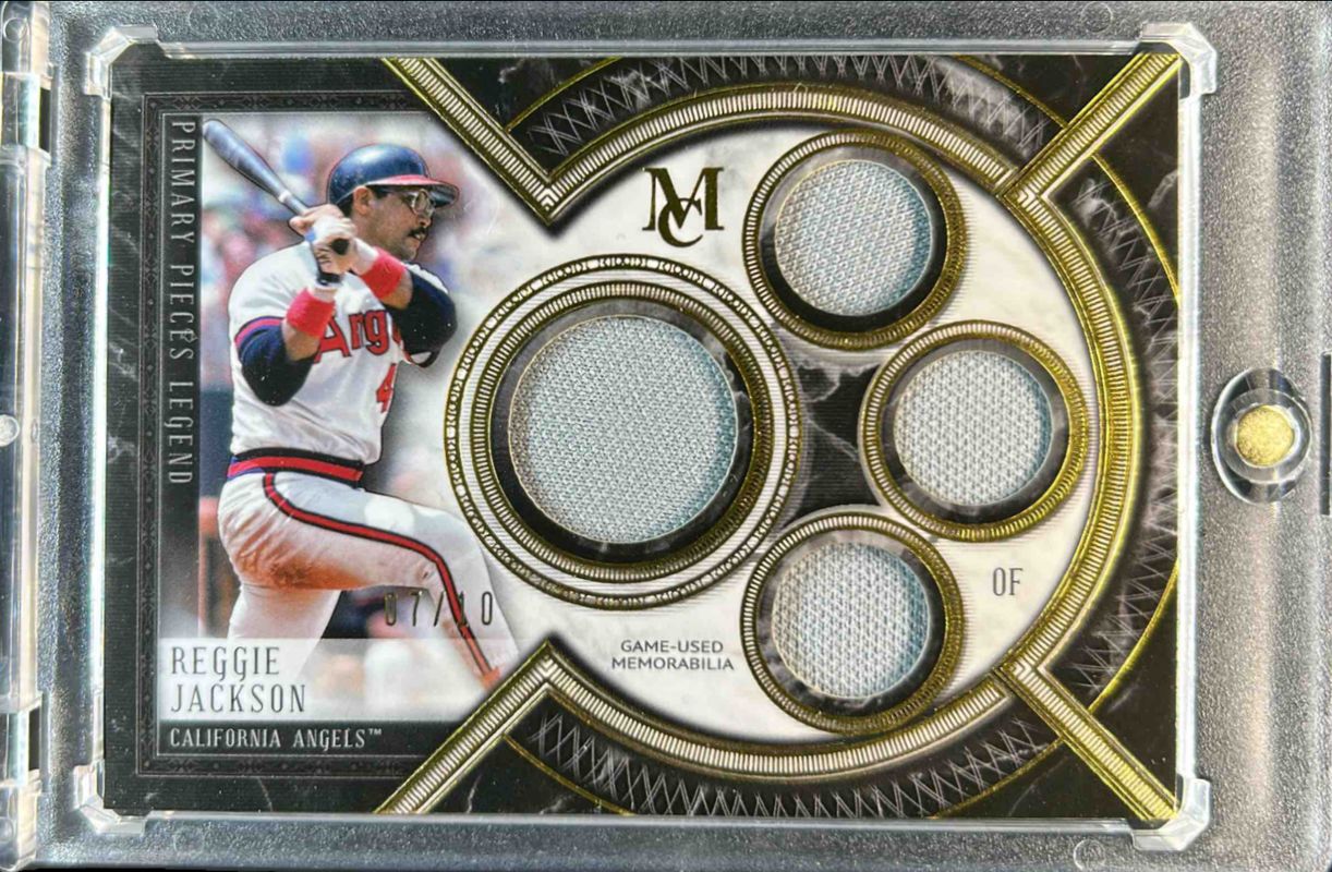 Reggie Jackson 2018 Topps Museum Collection #SPQL-RJA Primary Pieces Quad Relics Legends (Single Player) - Gold /10 RAW