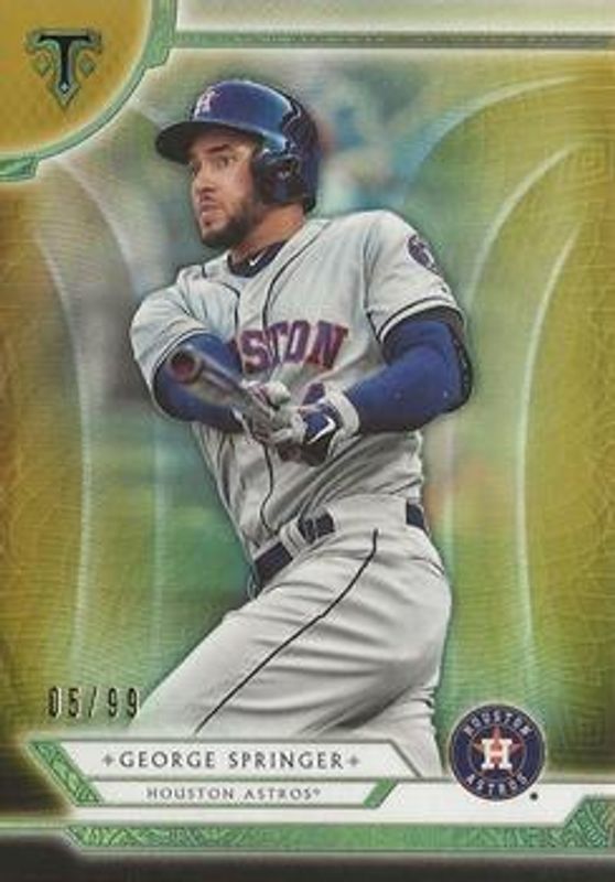George Springer 2018 Topps Triple Threads #91 Gold /99 RAW