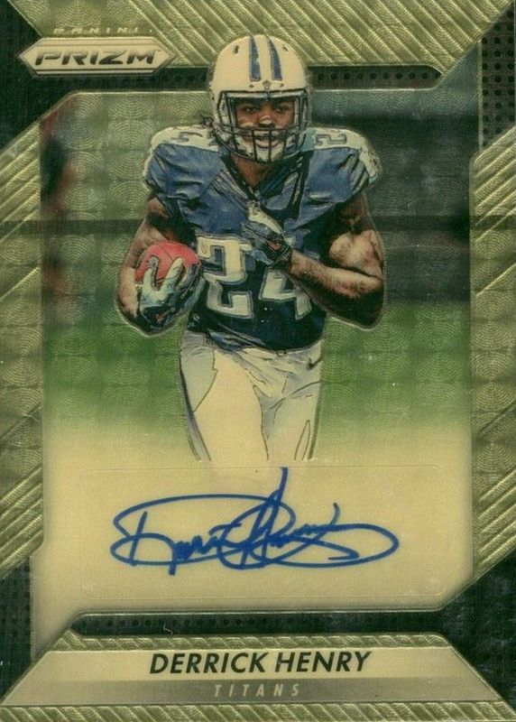 Derrick Henry 2016 Prizm #RA-DHR Rookie Autographs - Gold Vinyl /5 RAW