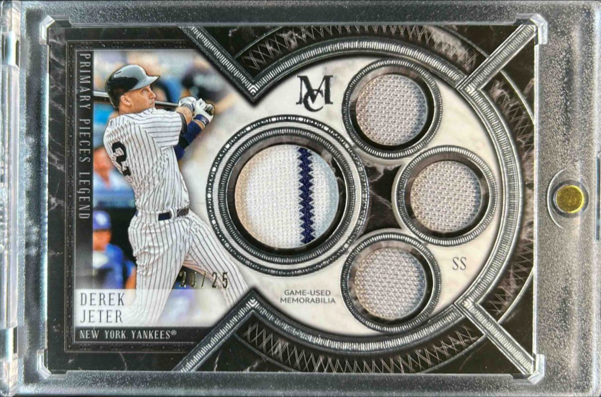 Derek Jeter 2018 Topps Museum Collection #SPQL-DJ Primary Pieces Quad Relics Legends (Single Player) /25 RAW