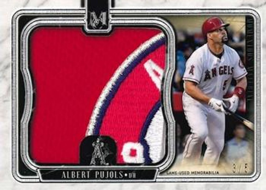 Albert Pujols 2018 Topps Museum Collection #MMJP-AP Momentous Material Jumbo Patch Relics /5 RAW