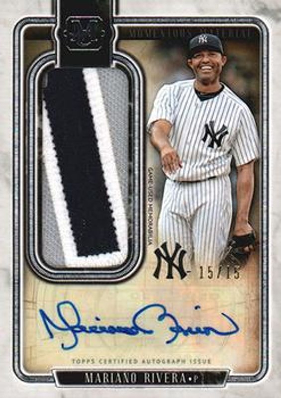 Mariano Rivera 2018 Topps Museum Collection #JPA-MR Momentous Material Jumbo Patch Autographs /15 RAW