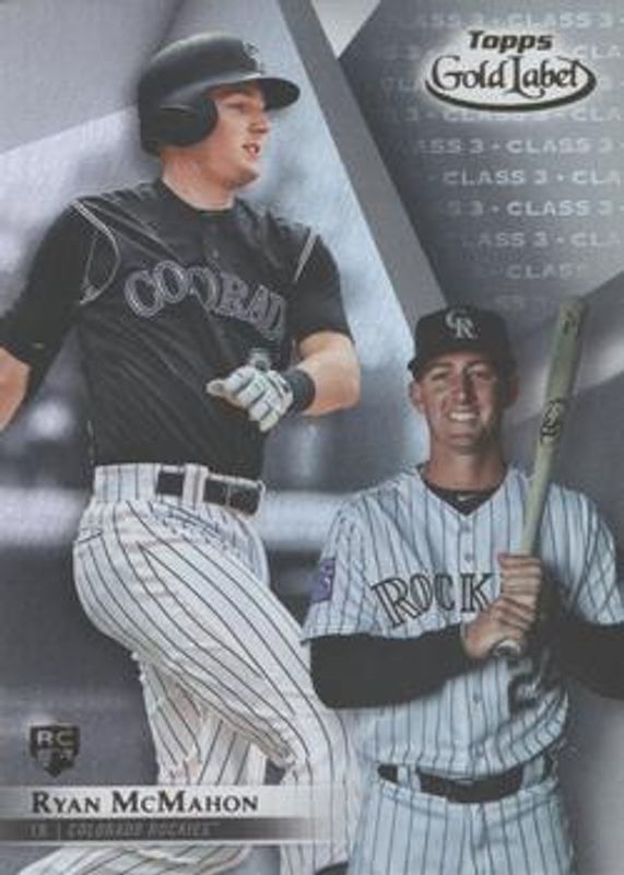 Ryan McMahon 2018 Topps Gold Label #43 Class 3 Rookie RAW