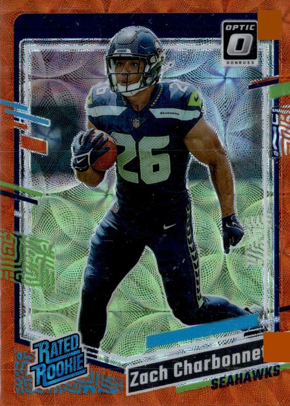 Zach Charbonnet 2023 Optic #294 Orange Scope /79 Rookie RAW