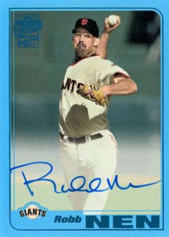 2018 Topps Archives #FFA-RN Fan Favorites Autographs - Blue /25