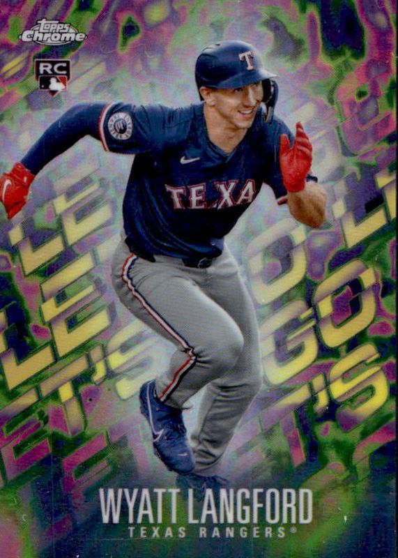 Wyatt Langford 2024 Topps Chrome Update #LGC-47 Let's Go! Rookie RAW