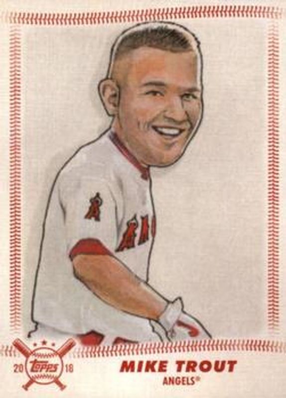 Mike Trout 2018 Topps Big League #SCR-MT Star Caricature - Reproductions RAW