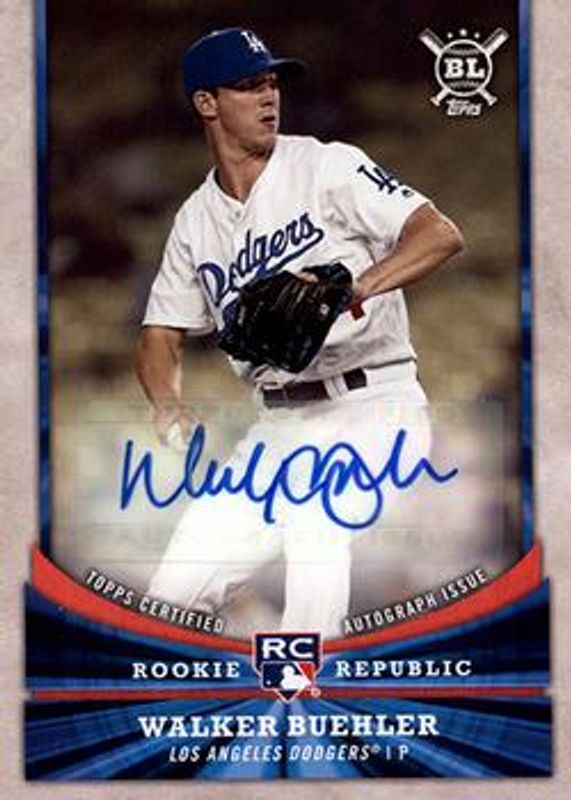 Walker Buehler 2018 Topps Big League #RR-WB Rookie Republic Autographs RAW