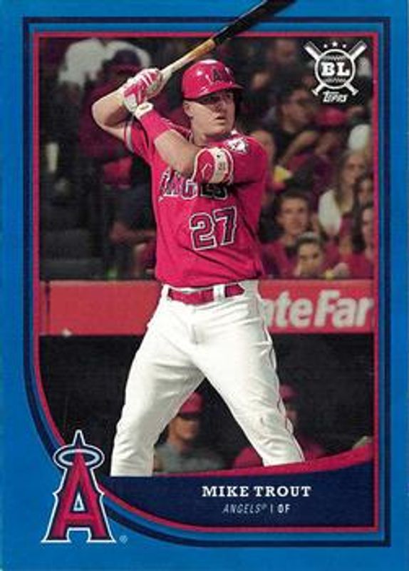 Mike Trout 2018 Topps Big League #150 Blue RAW