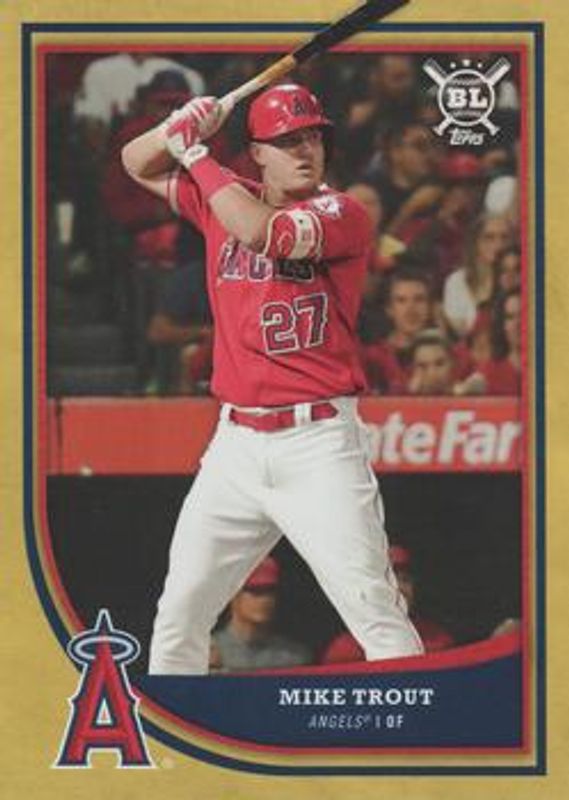 Mike Trout 2018 Topps Big League #150 Gold RAW
