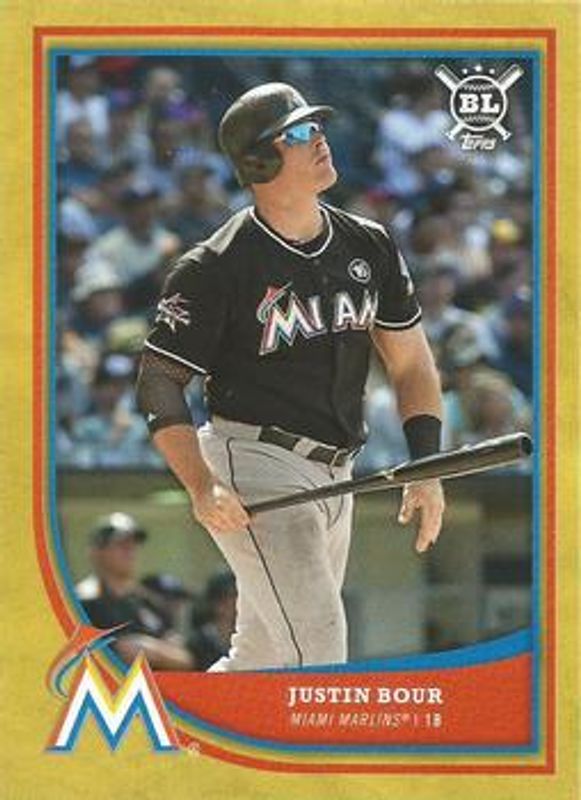 Justin Bour 2018 Topps Big League #264 Gold RAW
