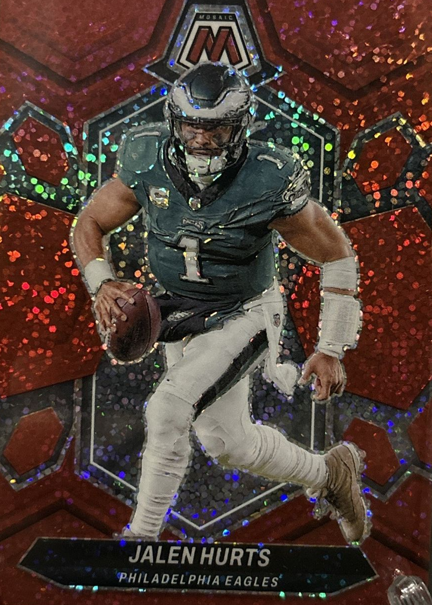 Jalen Hurts 2024 Mosaic #176 Red Sparkle /(SSP) Price Guide