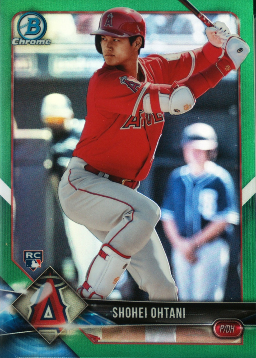Shohei Ohtani 2018 Bowman Chrome #1 Green Refractor /99 (Batting