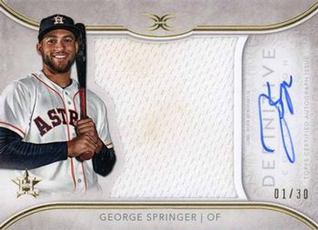 George Springer 2018 Topps Definitive Collection #ARC-GSP Base /30 RAW
