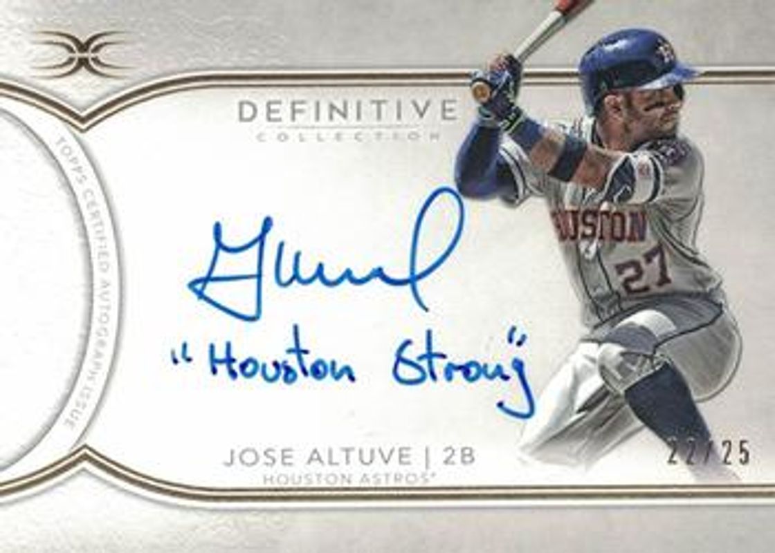 Jose Altuve 2018 Topps Definitive Collection #DCAI-JA Definitive Autographs Inscription Collection /10 RAW