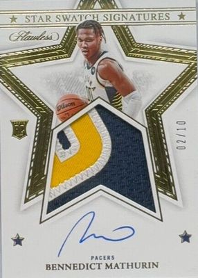 2022 Flawless #SSS-BNM Star Swatch Signatures - Gold /10