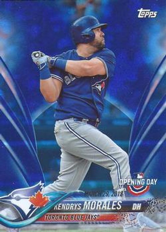 Kendrys Morales 2018 Topps Opening Day #105 Opening Day Edition Blue Foil RAW