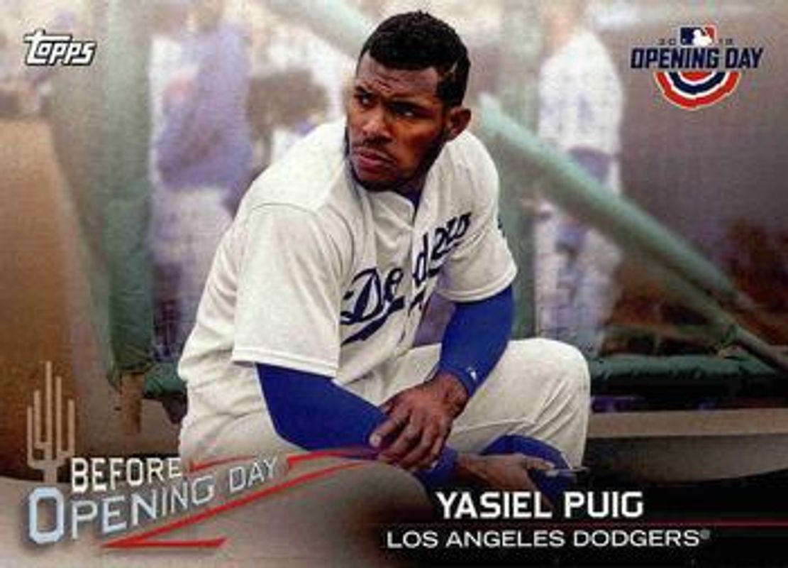 Yasiel Puig 2018 Topps Opening Day #BOD-YP Before Opening Day RAW