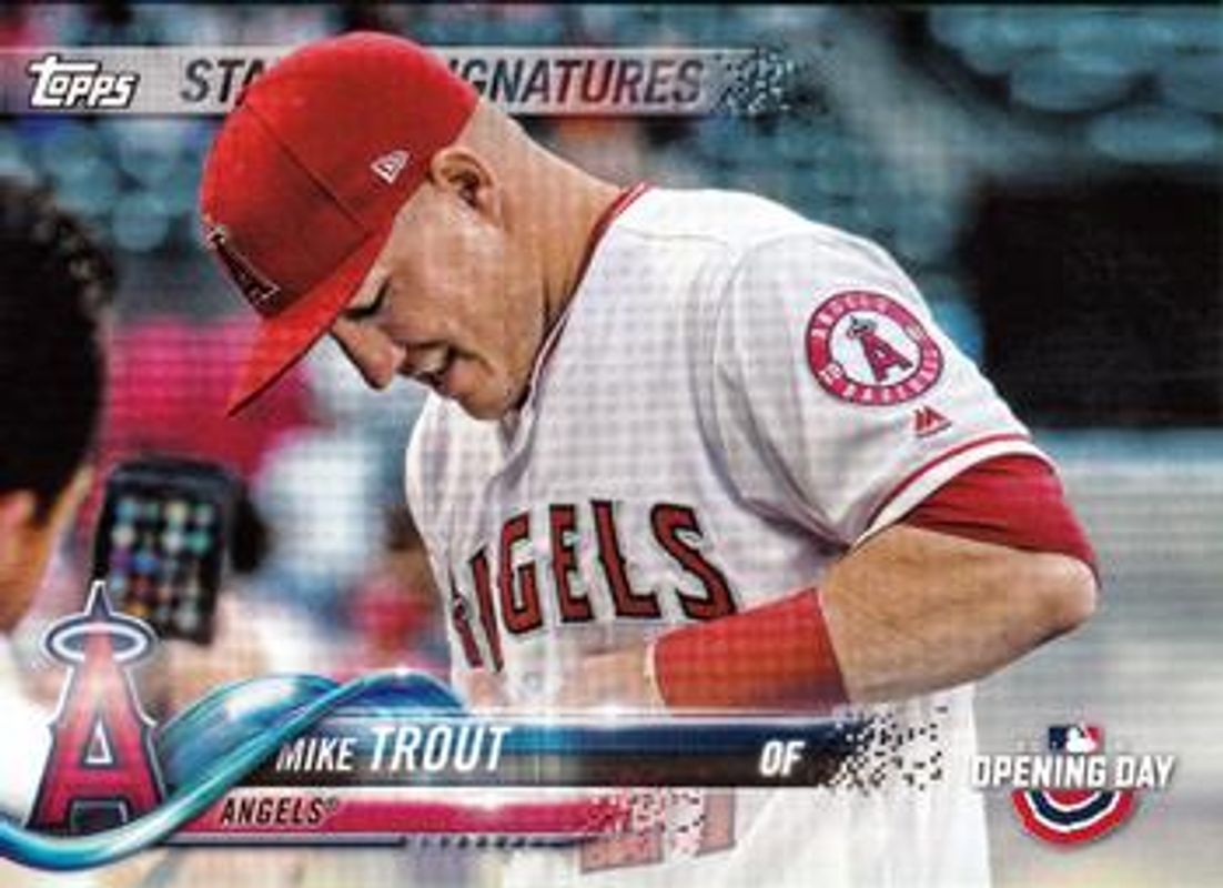 Mike Trout 2018 Topps Opening Day #SS-MT Stadium Signatures RAW