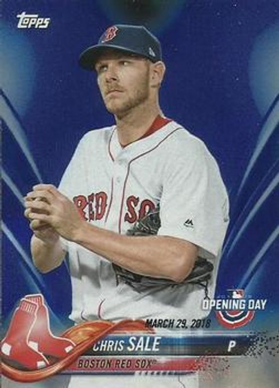 Chris Sale 2018 Topps Opening Day #20 Opening Day Edition Blue Foil RAW