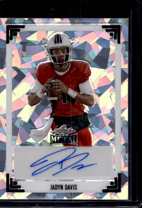 Jadyn Davis 2024 Leaf Metal #91A-JD1 91 Leaf Autographs - Crystal Silver /8 RAW