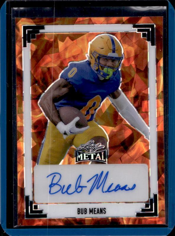 Bub Means 2024 Leaf Metal #91A-BM1 91 Leaf Autographs - Crystal Fire /4 Rookie RAW