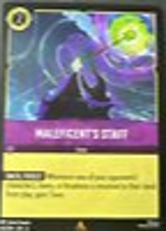 Maleficent's Staff 2024 Azurite Sea #65/204 Base RAW TCG (LIGHTLY PLAYED)