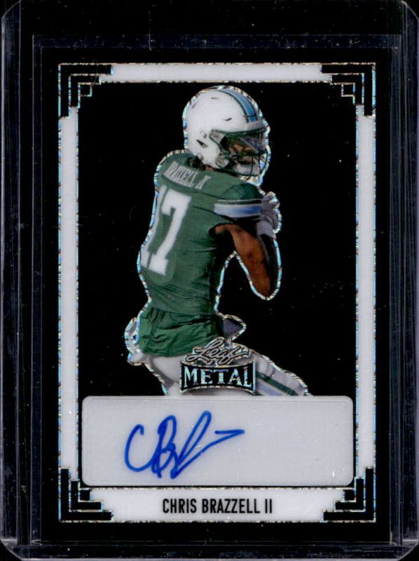 Chris Brazzell 2024 Leaf Metal #91A-CB1 91 Leaf Autographs - Mojo Black /5 RAW