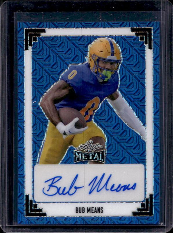 Bub Means 2024 Leaf Metal #91A-BM1 91 Leaf Autographs - Mojo Blue /8 Rookie RAW