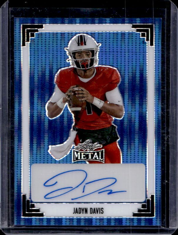 Jadyn Davis 2024 Leaf Metal #91A-JD1 91 Leaf Autographs - Pulsar Blue /4 RAW