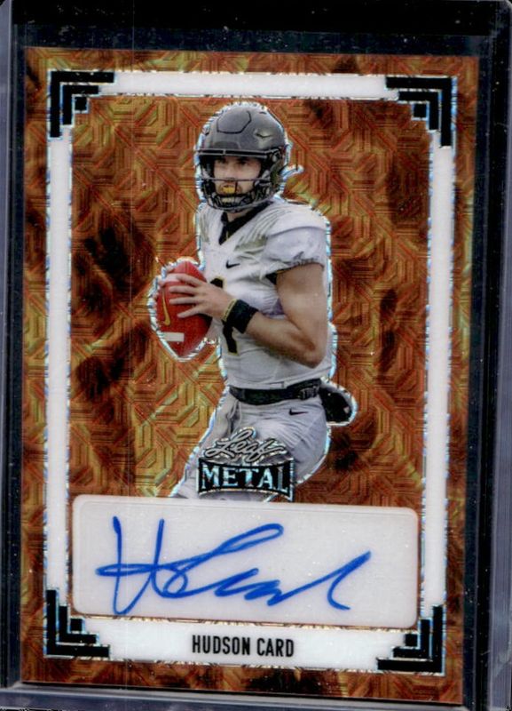 Hudson Card 2024 Leaf Metal #91A-HC1 91 Leaf Autographs - Mojo Fire /6 RAW
